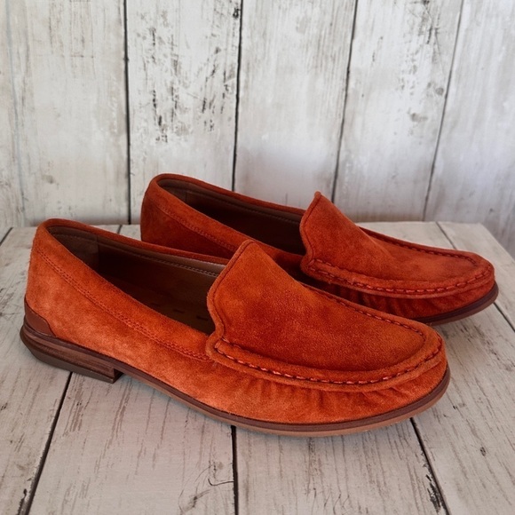 Sarto Tangerine Suede Loafers 1-Inch Heel Size 5.5 - Picture 4 of 9